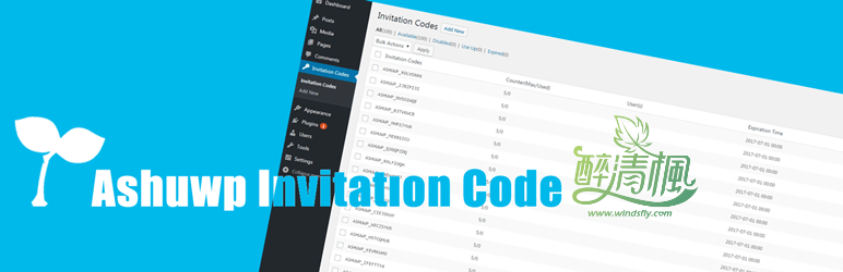 WordPress邀请码插件 – Invitation Code v1.2(汉化)