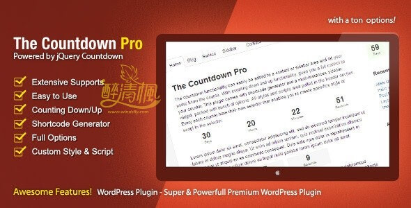 WordPress倒计时插件 - The Countdown Pro v2.1.2(汉化)